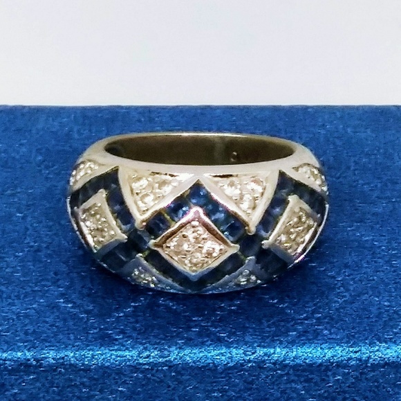 QVC Sapphire and sterling ring - Picture 2 of 4